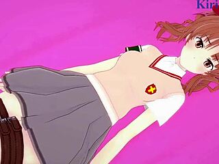 Kuroko Shirai and Mikoto Misaka have intense POV sex in Railgun hentai