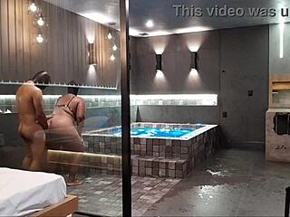 best shower fuck in motel with orgasm