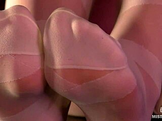 What’s this goddess hiding under nylon feet on table?