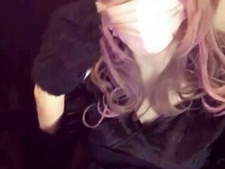 Shemale in cat ears captivates