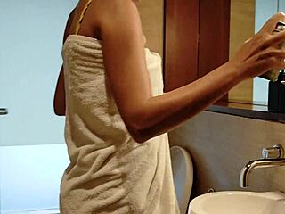 Club house shower piss vlog with babe
