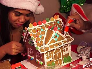 girls craft holiday gingerbread fun