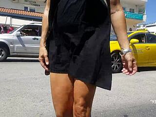 Nippleringlover’s Pierced Pussy Flash In Public Store