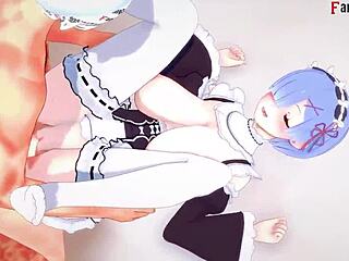 Rem Maid With Big Boobs Fucks Hard