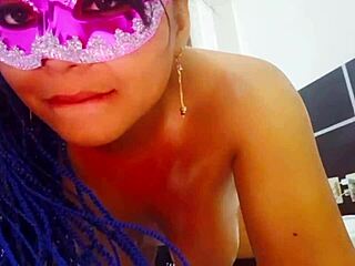 Skinny Busty Latina Oiled at Massage Center