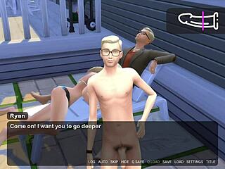 dildo hero's teasing anal game with neighbor