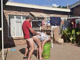 Why fuck outdoors while doing the laundry quick?