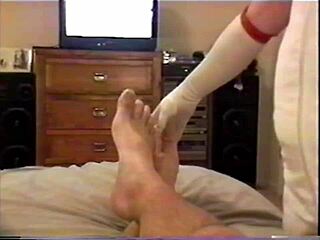 Busty Brunette Nurse Sucks Patient’s Cock With Power