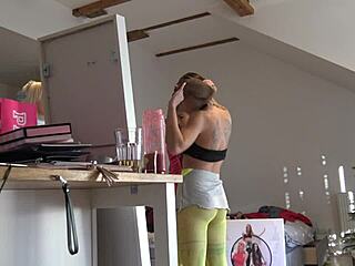 Non-Nude Teens Dance Wildly at Home Voyeur