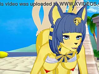 Ankha’s Tempting Beach Fuck from Animal Crossing