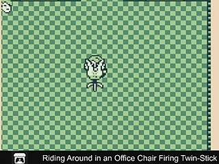 What’s with riding office chairs and twin-stick firing?