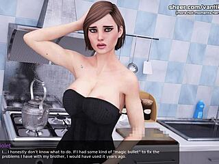 Teen Step Sister Sucks Nerd’s Big Cock In Game