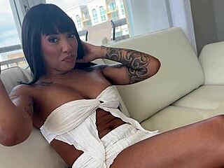Ebony Step Sister Squirts On Cock