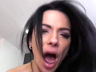 monster facial drenches petite hottie’s big tits
