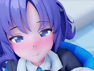 Yuuka's 3D Cartoon Student Seduction