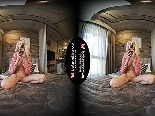 Blonde Mika's Solo VR Tease Turns Naughty