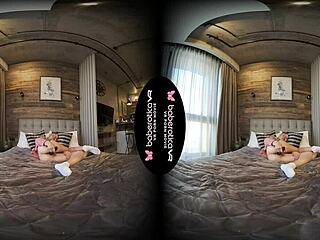 Blonde Mika's Solo VR Tease Turns Naughty