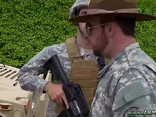 Army Men Pound Hard in Shower with Raw Punishment