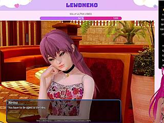 lewdneko the vtuber maid moans in harem hotel game