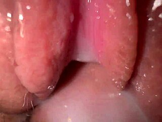 extremely close teen pussy fuck with creamy finish