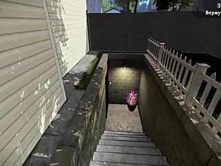 3d neighbor's sultry bath animation