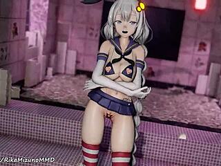 Kizuna Akari's subtle Shimakaze dance tempts