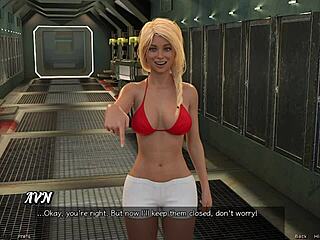 Stranded in Space - Redhead Haylee’s First Kiss