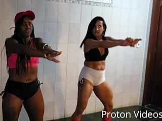 gym session turns into brazilian steamy threesome