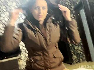 What’s Hidden Under Milfycalla’s Brown Fur Hooded Jacket?