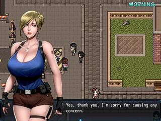 Busty Lucy’s wild hentai zombie fight