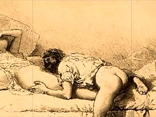 Vintage Erotic Illustration with Retro Anime Charm