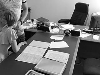 Boss Fucks Petite Secretary on Office Desk