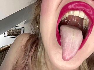 Secret obsession with lips in lingerie unveiled