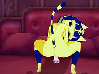 Ankha Rides Thick Cock In Bedroom Scene