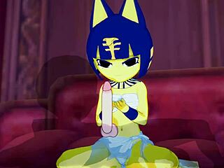 Ankha Rides Thick Cock In Bedroom Scene
