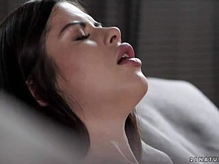 Brunette Babe Cassie Right Sucks And Rides Fat Monster Cock In Hard European Sucking Session. Small Tits Bounce Wildly During The Action.