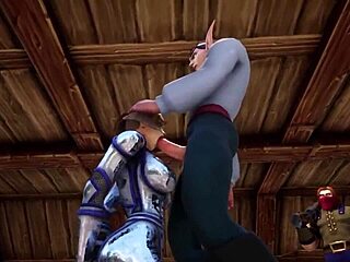Throne room anal in 3D parody