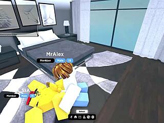 Fucking my friend again in Roblox condo