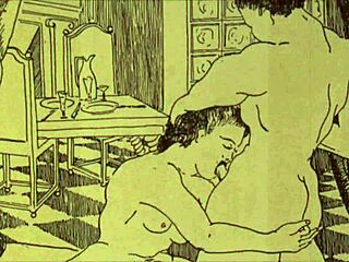 vintage erotic drawing with captivating retro charm