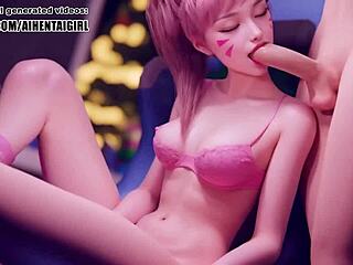 Overwatch DVA Cosplay Blowjob Uncensored Hentai Dare