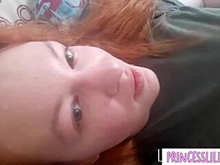 Ginger Girl Climaxes with Foxtail Buttplug in Tight Ass