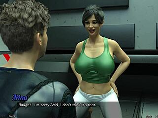 Stranded Milf’s Big Tits Yoga in Space