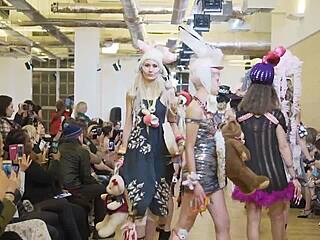 Model's Slip at Fashion Show