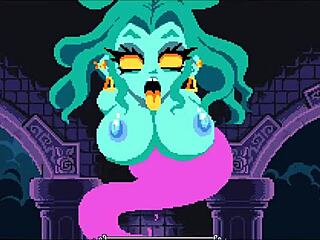 Flip Witch Hentai Game Ep 13: Monster Cock Titjob with Facial Cumshot