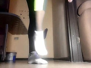 What's Hidden Under Her Sweaty Feet After Training?