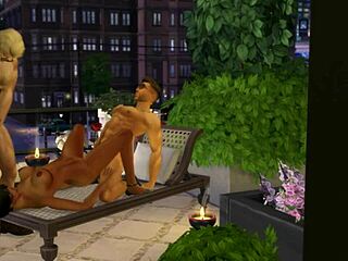 Hunky Sims 4 - Sweaty Threesome Muscle Clash