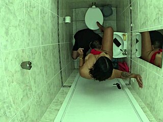Bathroom Blowjob Turns into Rough Fuck