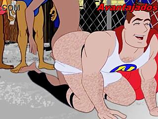 Cartoon hero’s giant butt takes center stage in gay scene