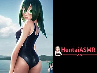 Froggy anime sluts messing around in bikinis