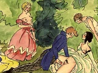 what's hidden in this vintage erotic cartoon art?